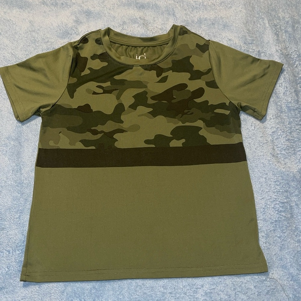 Ideology Kids Camo Green Short Sleeve Tee